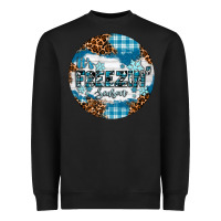 Black It's Freezin' Season Heavyweight Sweatshirt - RanaPortraitStore