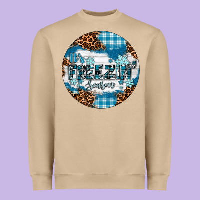 It's Freezin' Season Heavyweight Sweatshirt Designed By Ranaportraitstore