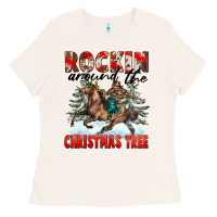 Rockin Around The Christmas Tree Rodeo Ladies Tee | Teevron