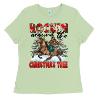 Matcha Rockin Around The Christmas Tree Rodeo Ladies Tee - FaDigitalArtStudio
