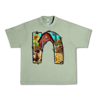 Oil Green farm life alphabet lowercase letters n Urban Heavy Tee - BundleAndBundleShop