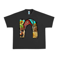 Pigment Black farm life alphabet lowercase letters n Urban Heavy Tee - BundleAndBundleShop