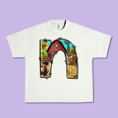 Farm Life Alphabet Lowercase Letters N Urban Heavy Tee Designed By Bundleandbundleshop