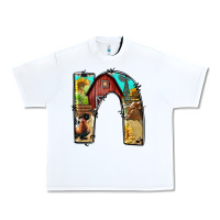 White farm life alphabet lowercase letters n Urban Heavy Tee - BundleAndBundleShop