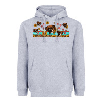 Heather Grey western boxer dogs Heavyweight Hoodie - Jasminsmagicworld