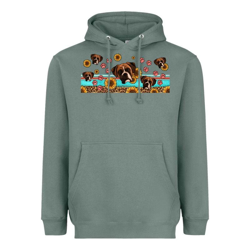 Western Boxer Dogs Heavyweight Hoodie by Jasminsmagicworld | Teevron