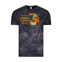 Cloud Black autumn leaves and pumpkins please Vintage Tee - BundleAndBundleShop