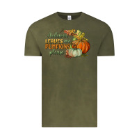 Vintage Olive autumn leaves and pumpkins please Vintage Tee - BundleAndBundleShop