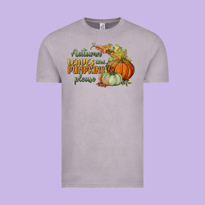 Autumn Leaves And Pumpkins Please Vintage Tee Designed By Bundleandbundleshop