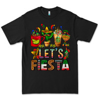 Black Let's Fiesta Mexico Coffee Cups With Cactus Premium Tee - FaDigitalArtStudio