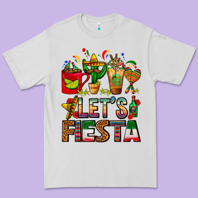 Let's Fiesta Mexico Coffee Cups With Cactus Premium Tee Designed By Fadigitalartstudio