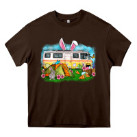 Chocolate Brown Easter Day camper Heavy Core Tee - OliviaCreatesArt