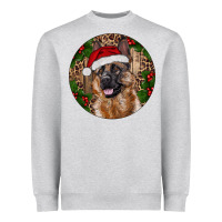 Heather Grey German Shepherd Christmas Heavyweight Sweatshirt - RanaPortraitStore