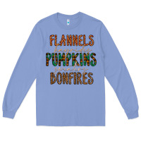 Colony Blue flannels hayrides pumpkins bonfires Long Sleeve Tee - CowhideDigitalArt