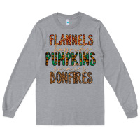 Heather Grey flannels hayrides pumpkins bonfires Long Sleeve Tee - CowhideDigitalArt