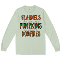 Matcha flannels hayrides pumpkins bonfires Long Sleeve Tee - CowhideDigitalArt