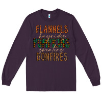 Plum flannels hayrides pumpkins bonfires Long Sleeve Tee - CowhideDigitalArt