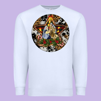 Oh Holy Night Christmas Premium Sweatshirt Designed By Ranaportraitstore