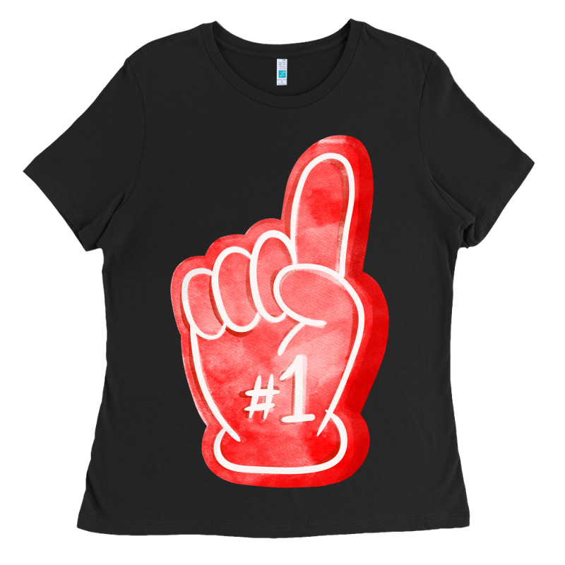 Number One Foam Finger Ladies Tee by FaDigitalArtStudio | Teevron