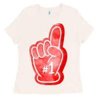 Bone number one foam finger Ladies Tee - FaDigitalArtStudio