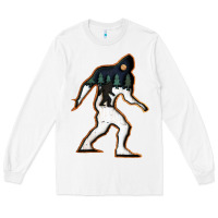 White bigfoot wood layered christmas Long Sleeve Tee - DesigneFamous