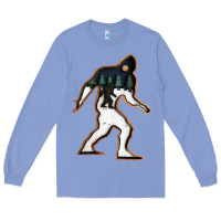 Colony Blue bigfoot wood layered christmas Long Sleeve Tee - DesigneFamous