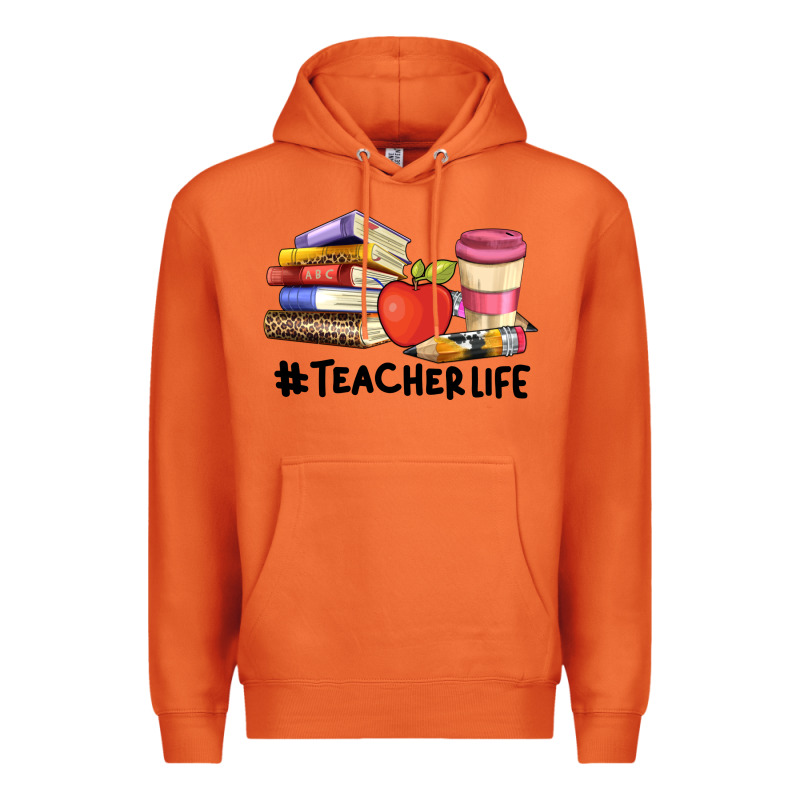 Teacher Life With Books  Pen And Coffee Premium Hoodie by Artiststas | Teevron