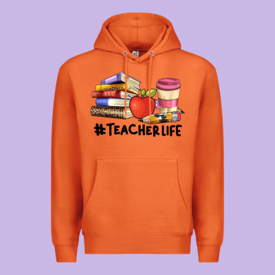 Teacher Life With Books  Pen And Coffee Premium Hoodie Designed By Artiststas