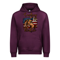Mauve Wine cowboy up rodeo bucking bronco Urban Hoodie - Jasminsmagicworld