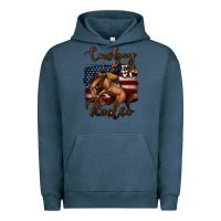 Pigment Midnight Navy cowboy up rodeo bucking bronco Urban Hoodie - Jasminsmagicworld