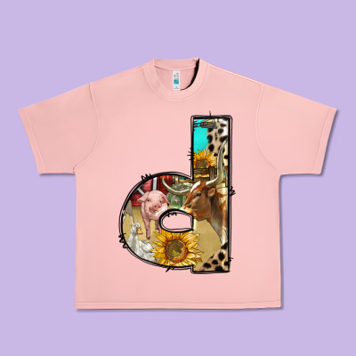 Farm Life Alphabet Lowercase Letters D Urban Heavy Tee Designed By Bundleandbundleshop