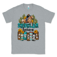 Heather Grey shoulda been a cowgirl Classic Tee - OliviaCreatesArt