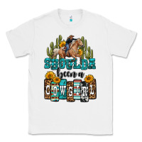 White shoulda been a cowgirl Classic Tee - OliviaCreatesArt