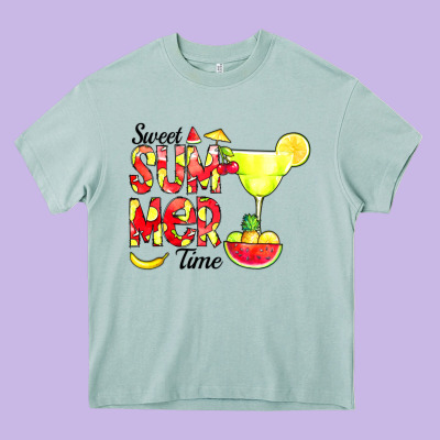 Sweet Summer Time Fruits Heavy Core Tee Designed By Cowcowdesign