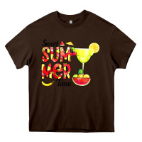 Chocolate Brown sweet summer time fruits Heavy Core Tee - CowCowDesign
