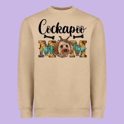 Western Cockapoo Mom Heavyweight Sweatshirt Designed By Ranaportraitstore