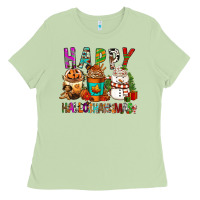 Matcha Happy hallothankmas coffee cups Ladies Tee - FaDigitalArtStudio