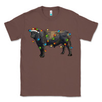 Chestnut christmas black angus bull with christmas lights Classic Tee - RanaPortraitStore
