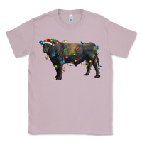 Lilac christmas black angus bull with christmas lights Classic Tee - RanaPortraitStore