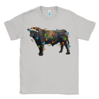 Moon Dust christmas black angus bull with christmas lights Classic Tee - RanaPortraitStore
