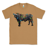 Toasted Coconut christmas black angus bull with christmas lights Classic Tee - RanaPortraitStore