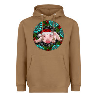 Toasted Coconut Baby Pig Christmas Heavyweight Hoodie - RanaPortraitStore