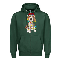 Sports Green christmas beagle Zipper Hoodie - RanaPortraitStore