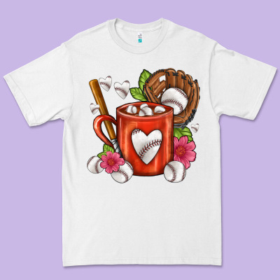 Baseball Coffee Cup Premium Tee Designed By Fadigitalartstudio