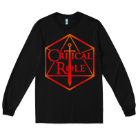 Black critical role Long Sleeve Tee - DesigneFamous