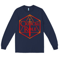 Navy critical role Long Sleeve Tee - DesigneFamous