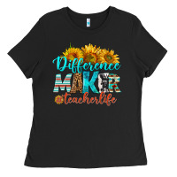 Black difference maker teacher life Ladies Tee - BundleAndBundleShop