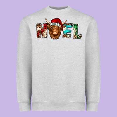 Noel Long Haired Shaggy Cow Heavyweight Sweatshirt Designed By Jasminsmagicworld