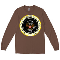 Chestnut fake seal of the president of the united states Long Sleeve Tee - DesigneFamous