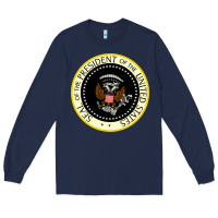 Navy fake seal of the president of the united states Long Sleeve Tee - DesigneFamous